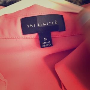 Coral chiffon office blouse